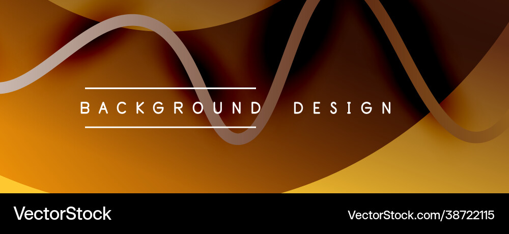 Abstract gradient background with wave line Vector Image