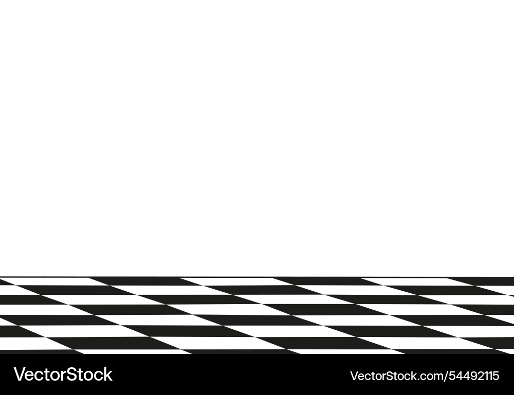 Checkered floor pattern creating visual vector image