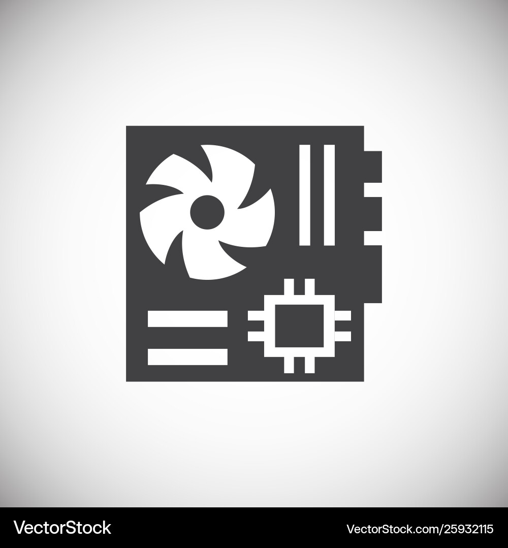 Computer chip related icon on background Computer chip related icon on background vector image