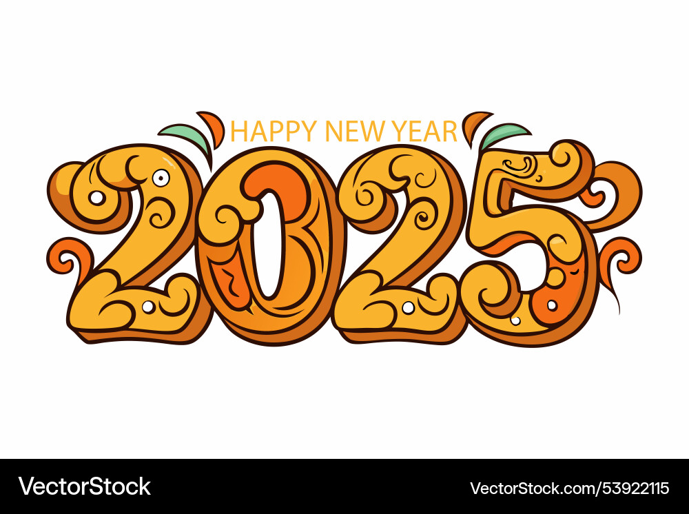 Create a new year ornament with the number 2025 Create a new year ornament with the number 2025 Vector Image