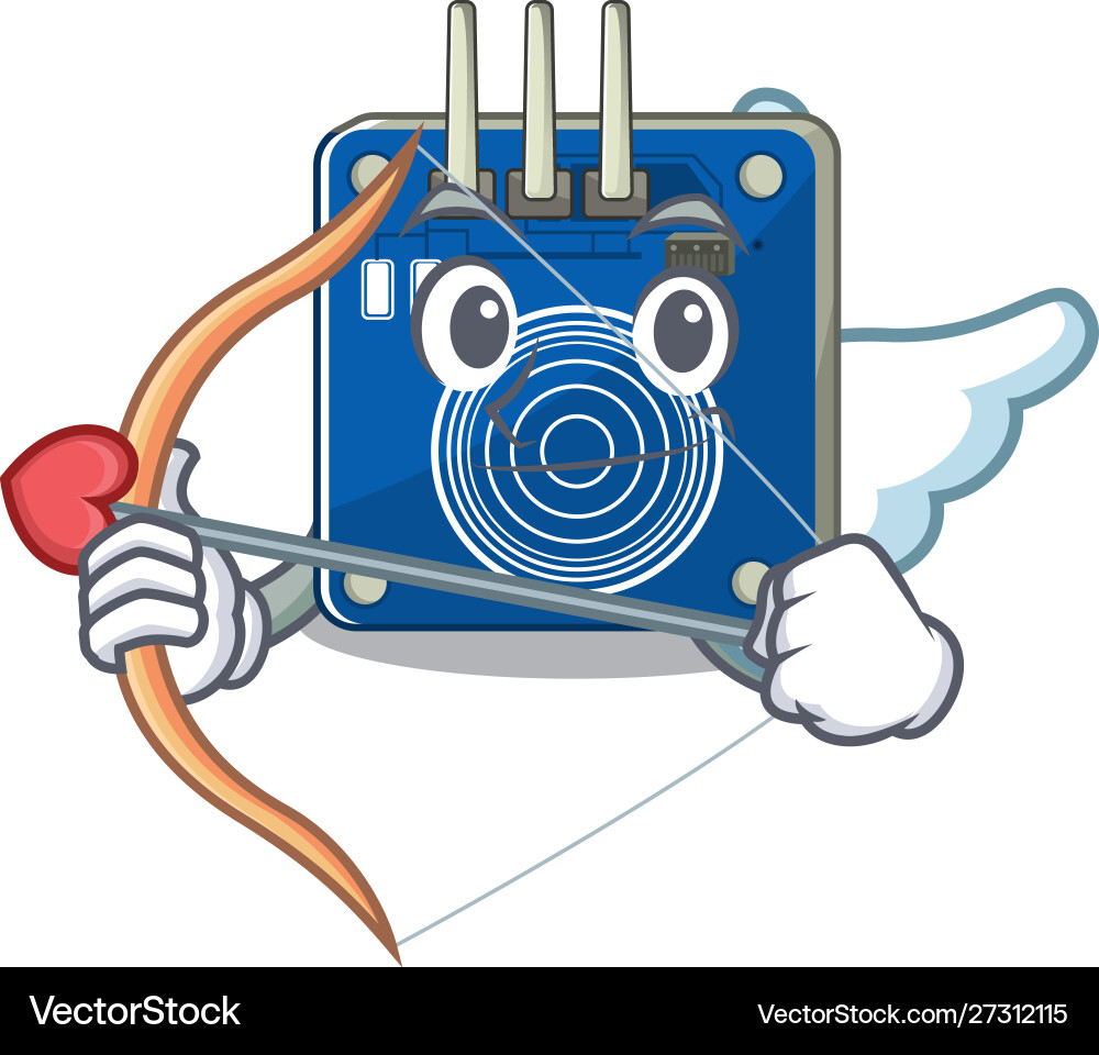 Cupid touch sensor isolated in character vector image