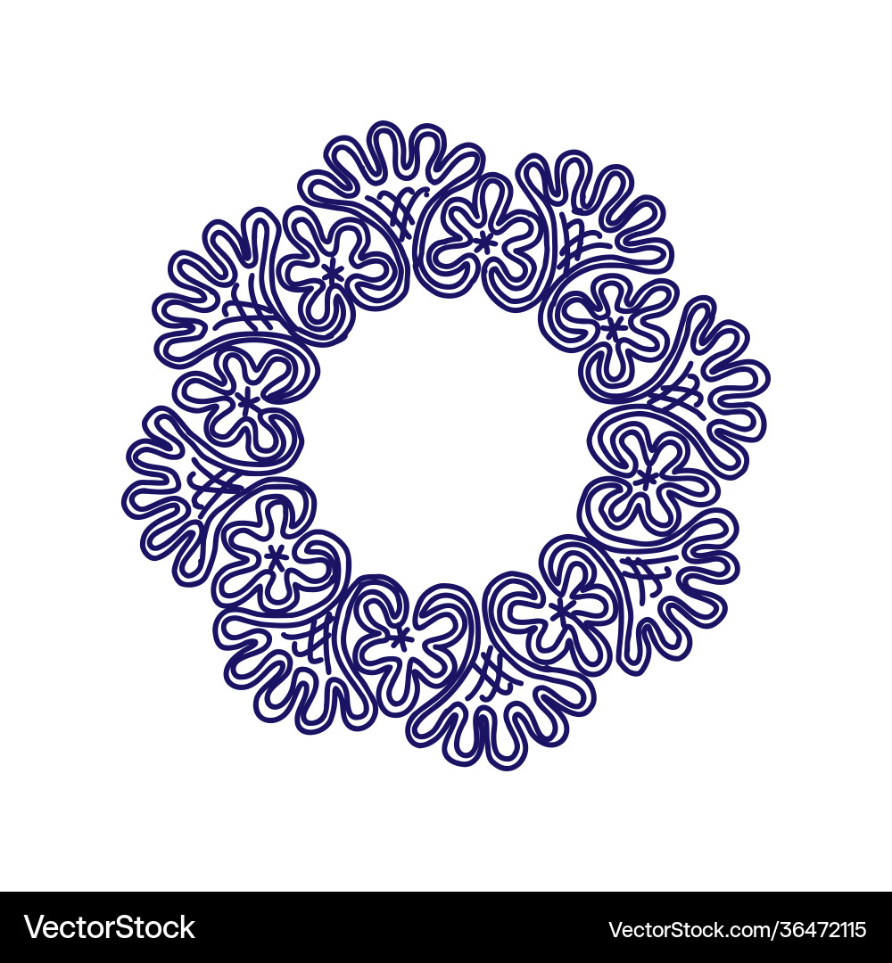 Decorative round element for creating an ornament Decorative round element for creating an ornament vector image