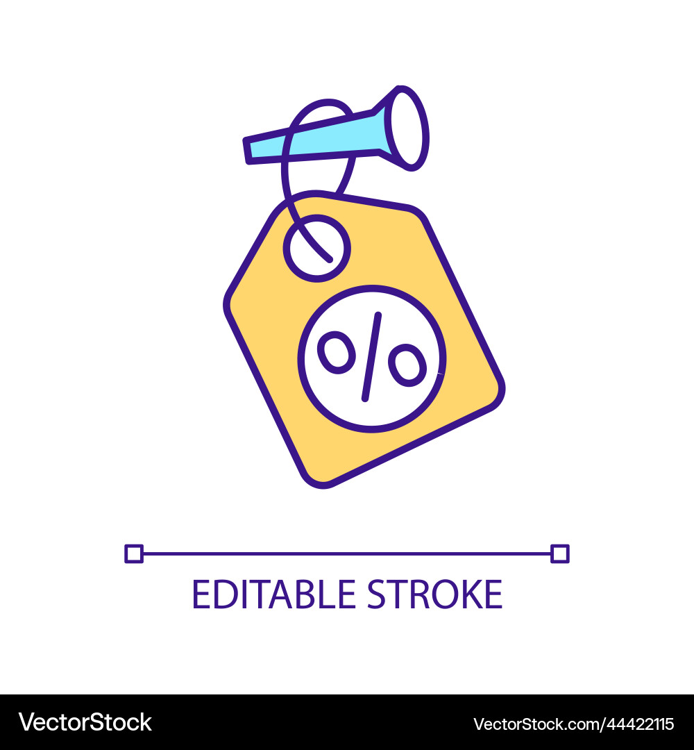 Fixed price rgb color icon Fixed price rgb color icon Vector Image