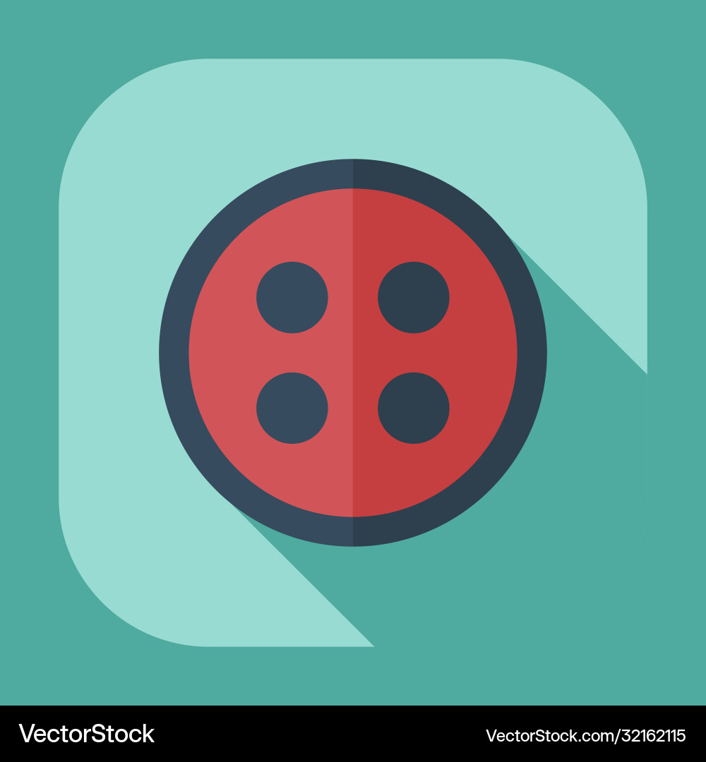 Flat modern design with shadow icons button vector image