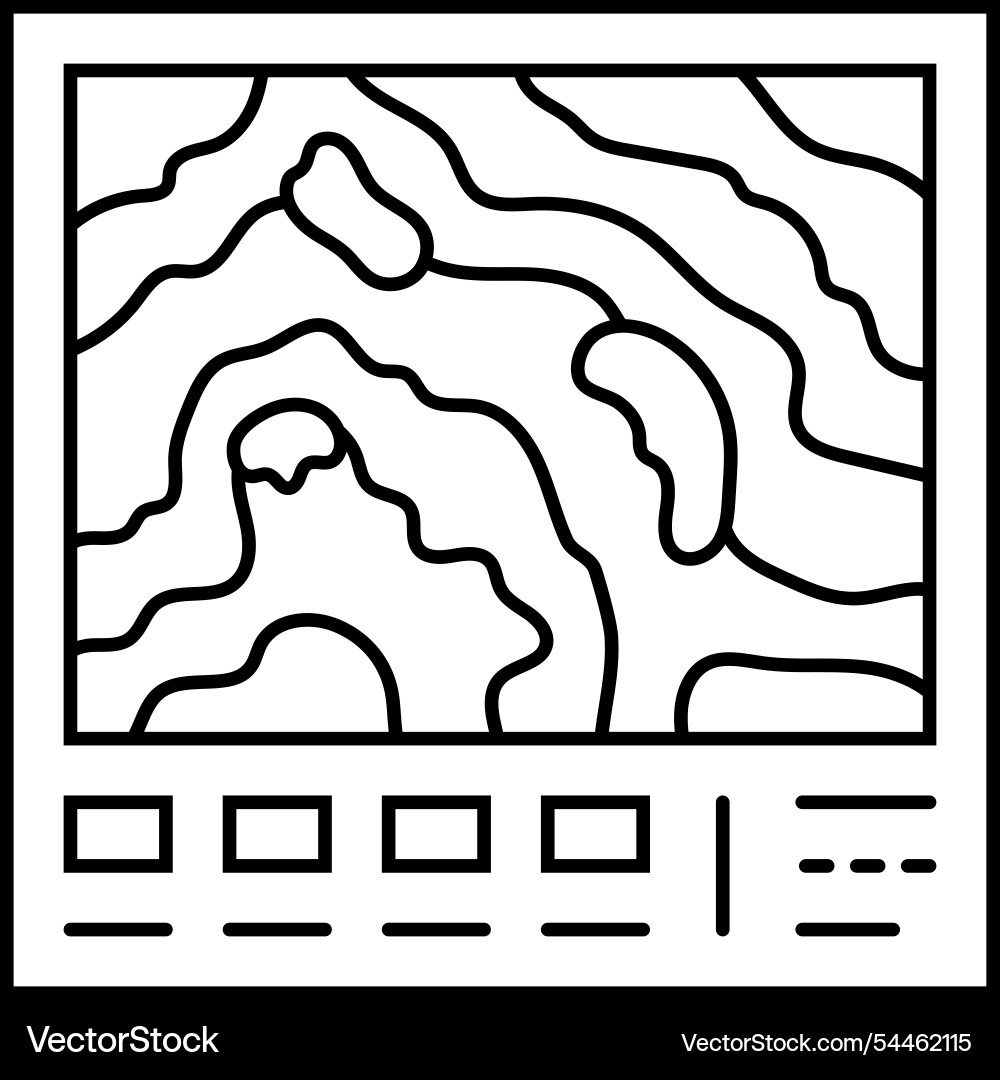 Geologic mapping mining line icon Vector Image