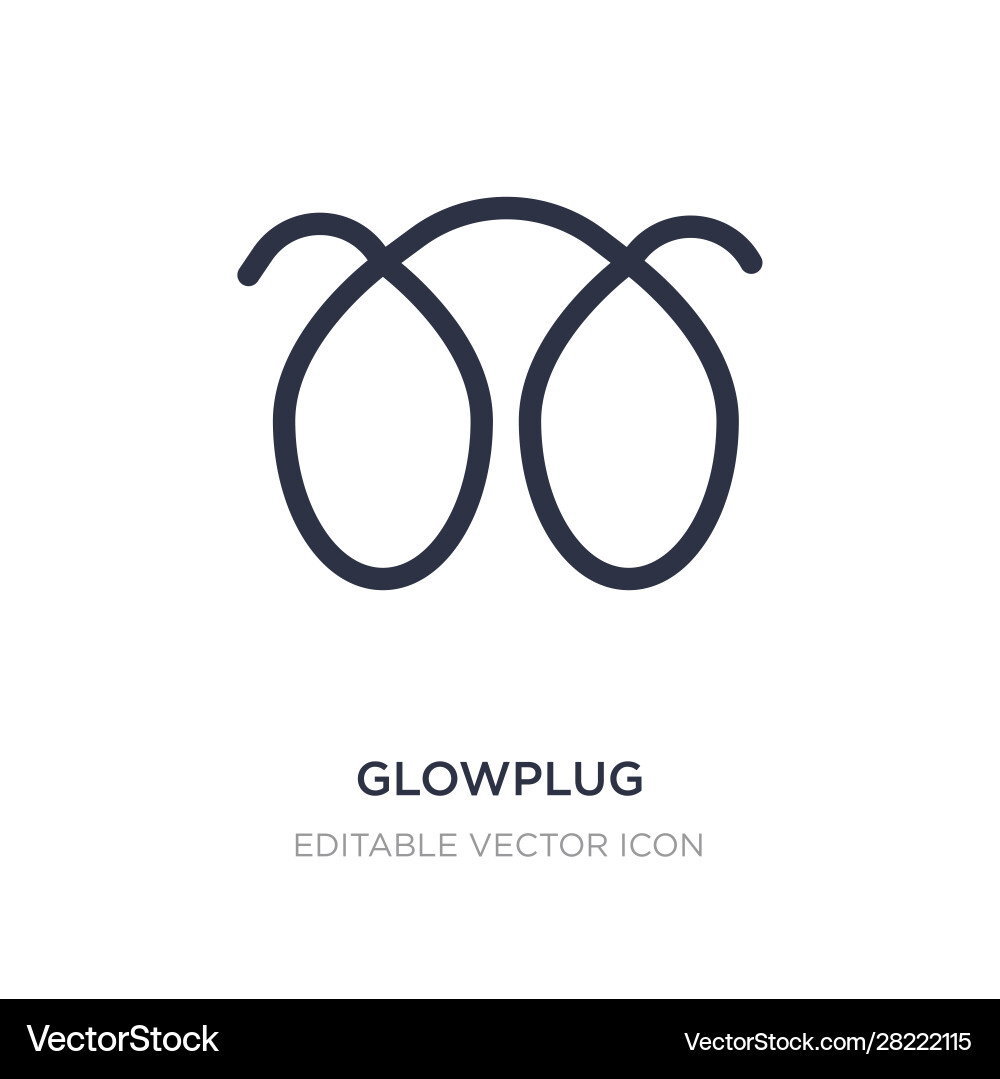 Glowplug icon on white background simple element Glowplug icon on white background simple element vector image