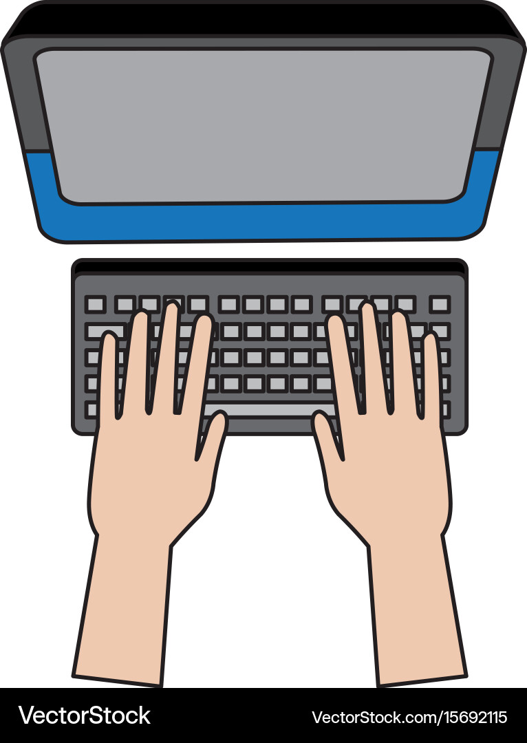 Handprogrammierung Computertastatur Vektorbild
