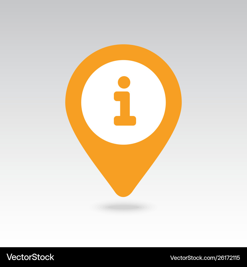 Information pin map icon pointer markers Vector Image