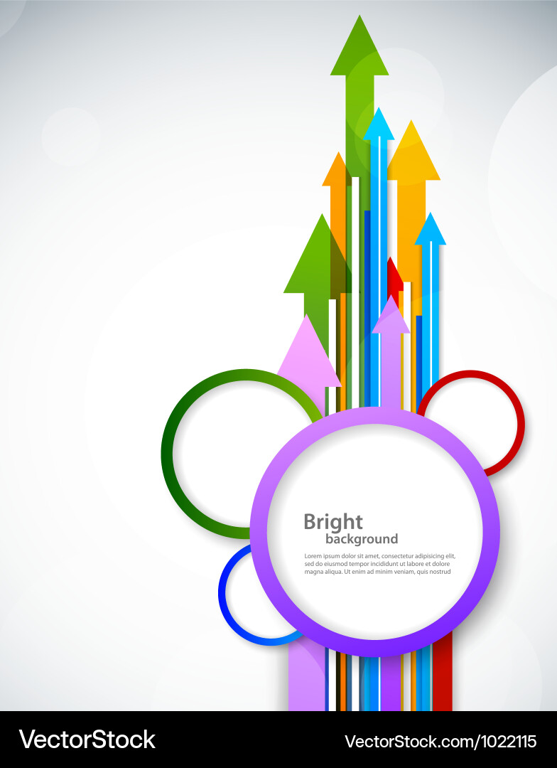 Modern Abstract Background with Arrows and Circles vector image
