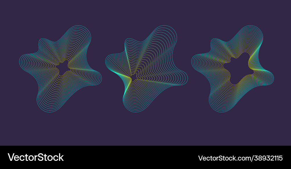 Modern abstract element with colored lines vector image