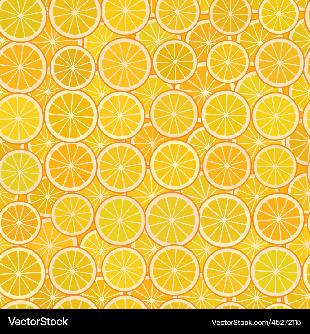 Orange slices simple seamless pattern vector image