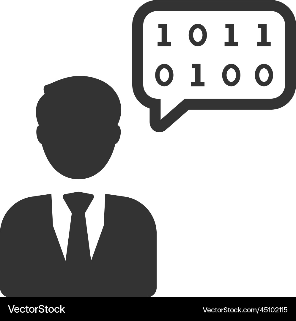 Programmer developer icon vector image