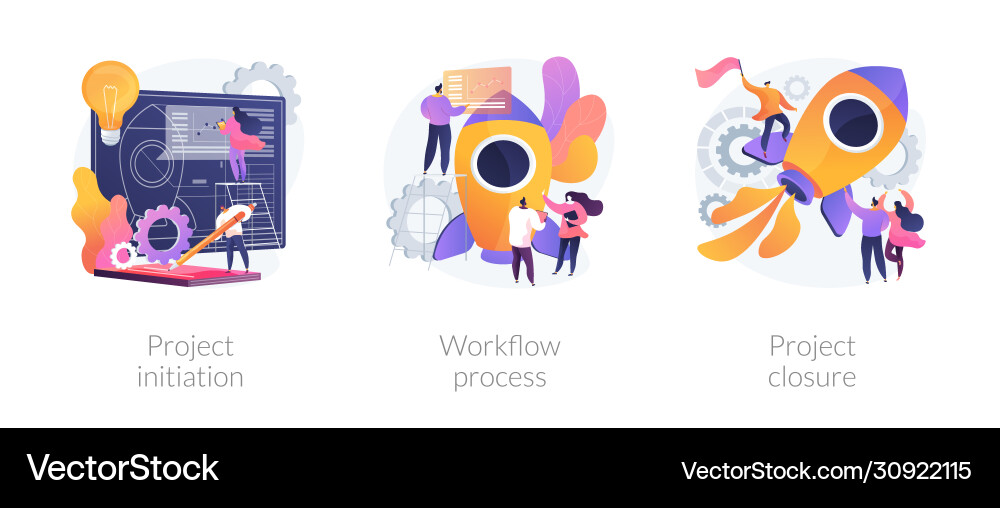 Project implementation abstract concept Vector Image