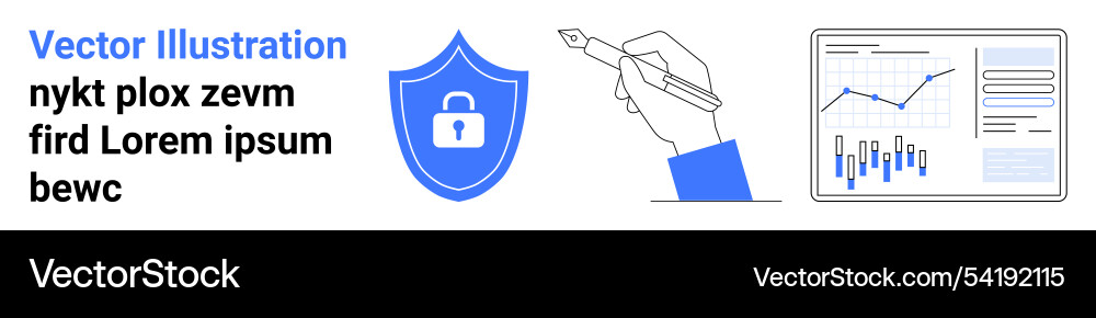 Secure data management and analytics vector image