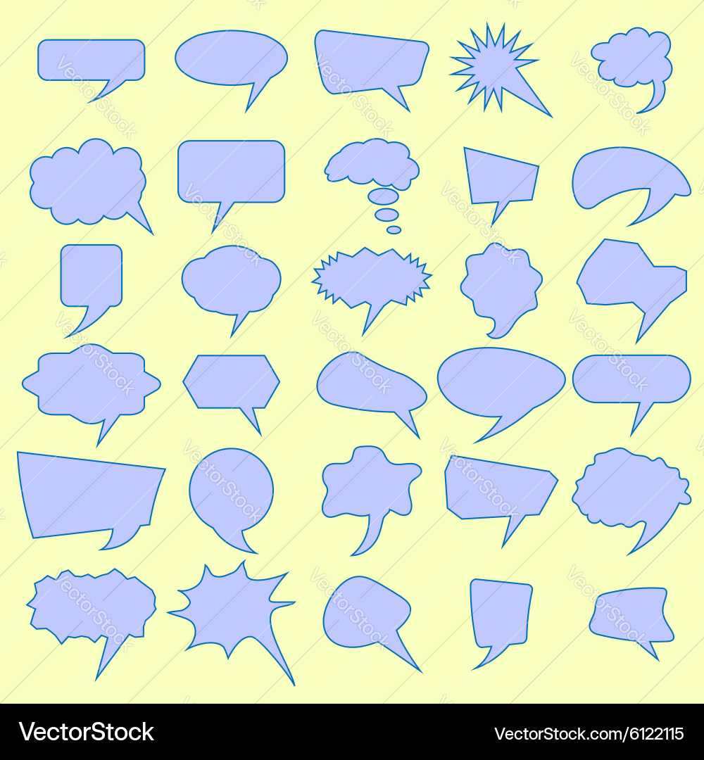 Set of different speech bubbles Vector Image