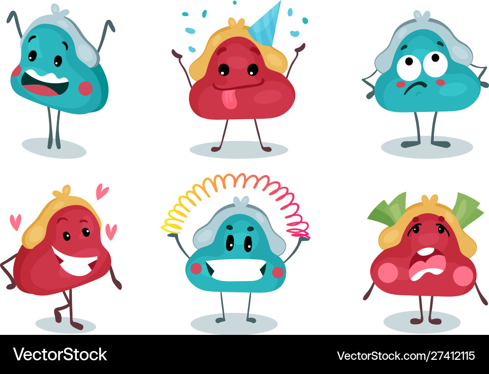 Set of with animated purses Set of with animated purses vector image