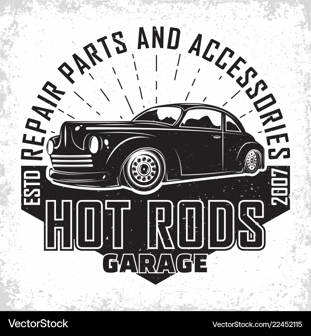 Vintage Hot Rod Emblem vector image