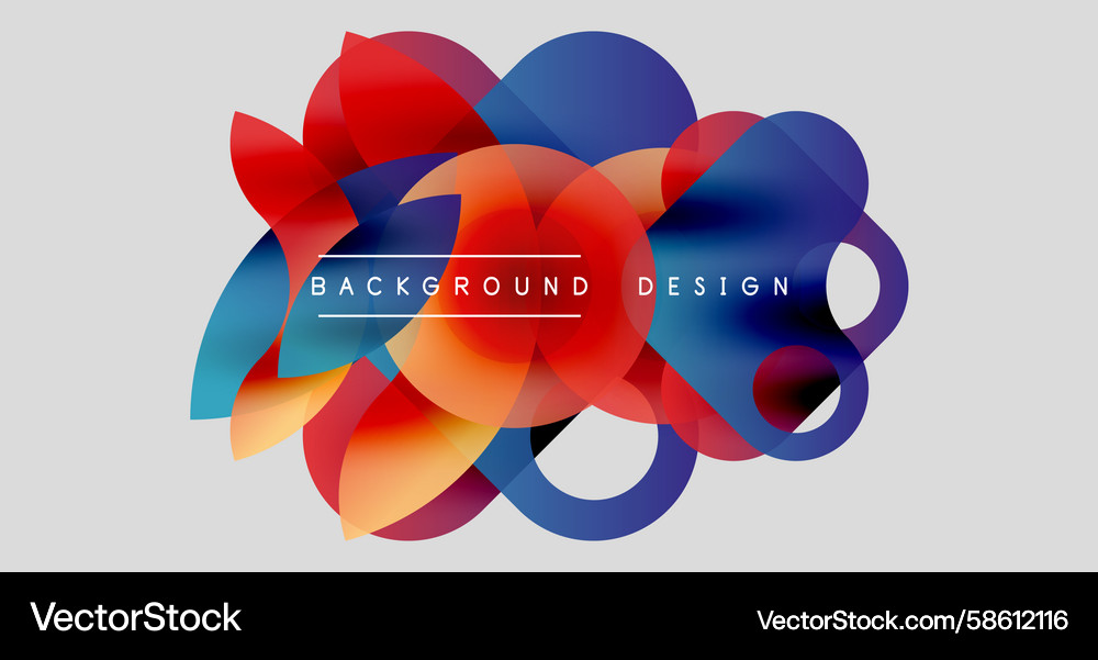 Abstract colorful shapes overlap creating dynamic Abstract colorful shapes overlap creating dynamic Vector Image
