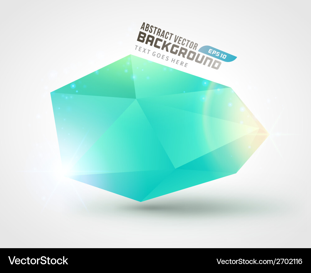 Abstract geometric 3d shape color background vector image