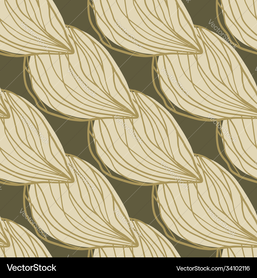 Autumn simple print with leaves seamless pattern Autumn simple print with leaves seamless pattern vector image