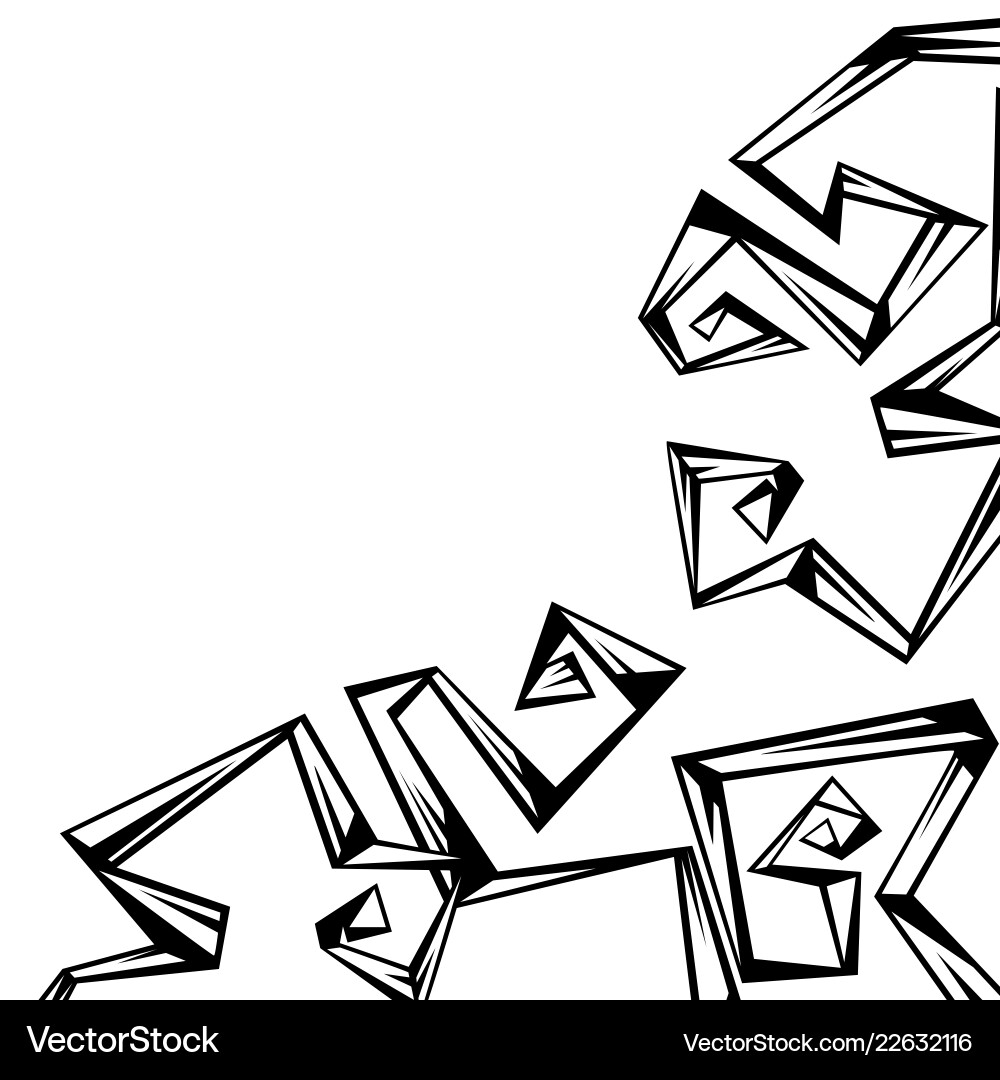 Background of abstract curls with corners Background of abstract curls with corners vector image
