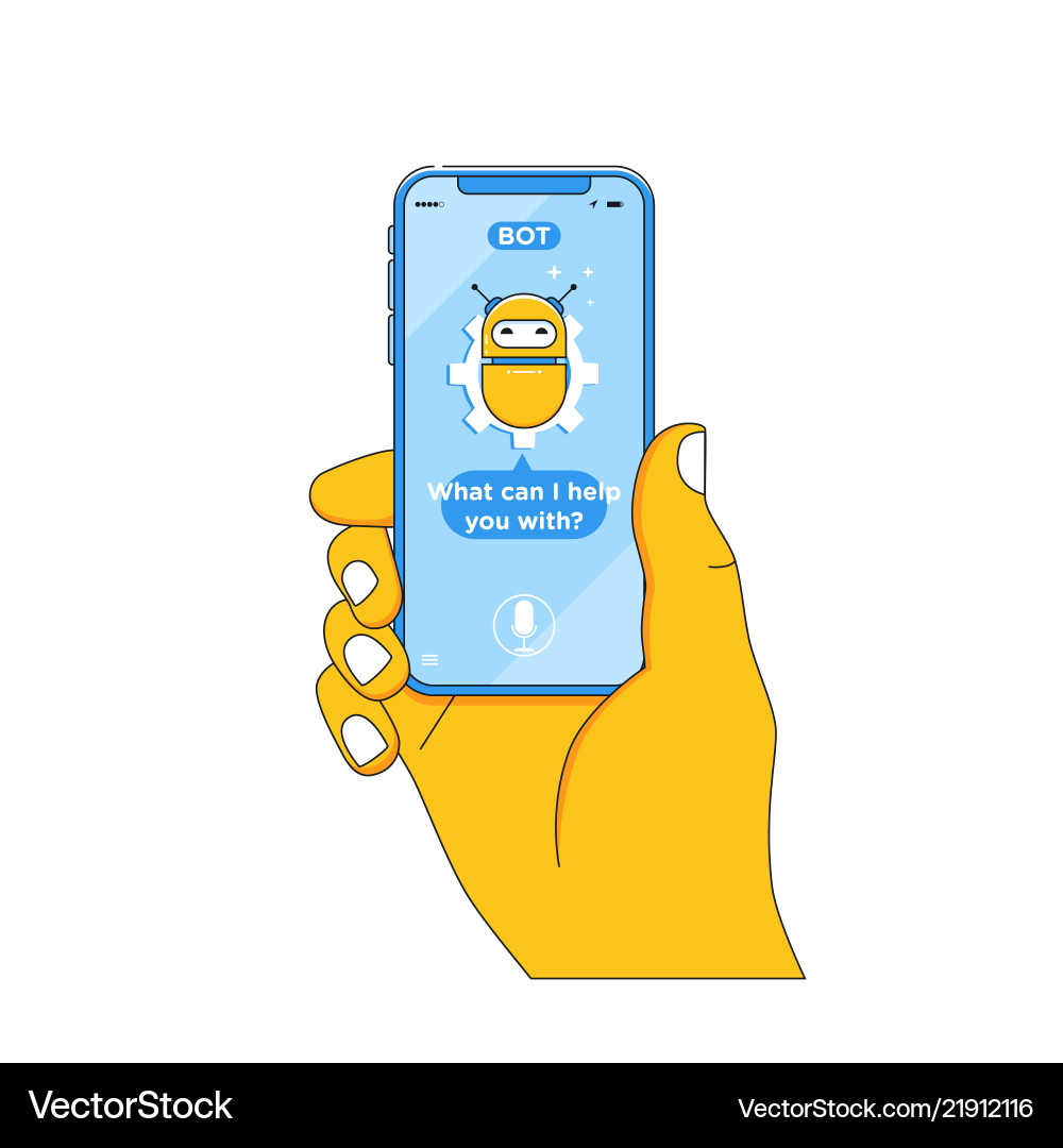Chatbot concept chatting with chat bot Chatbot concept chatting with chat bot vector image