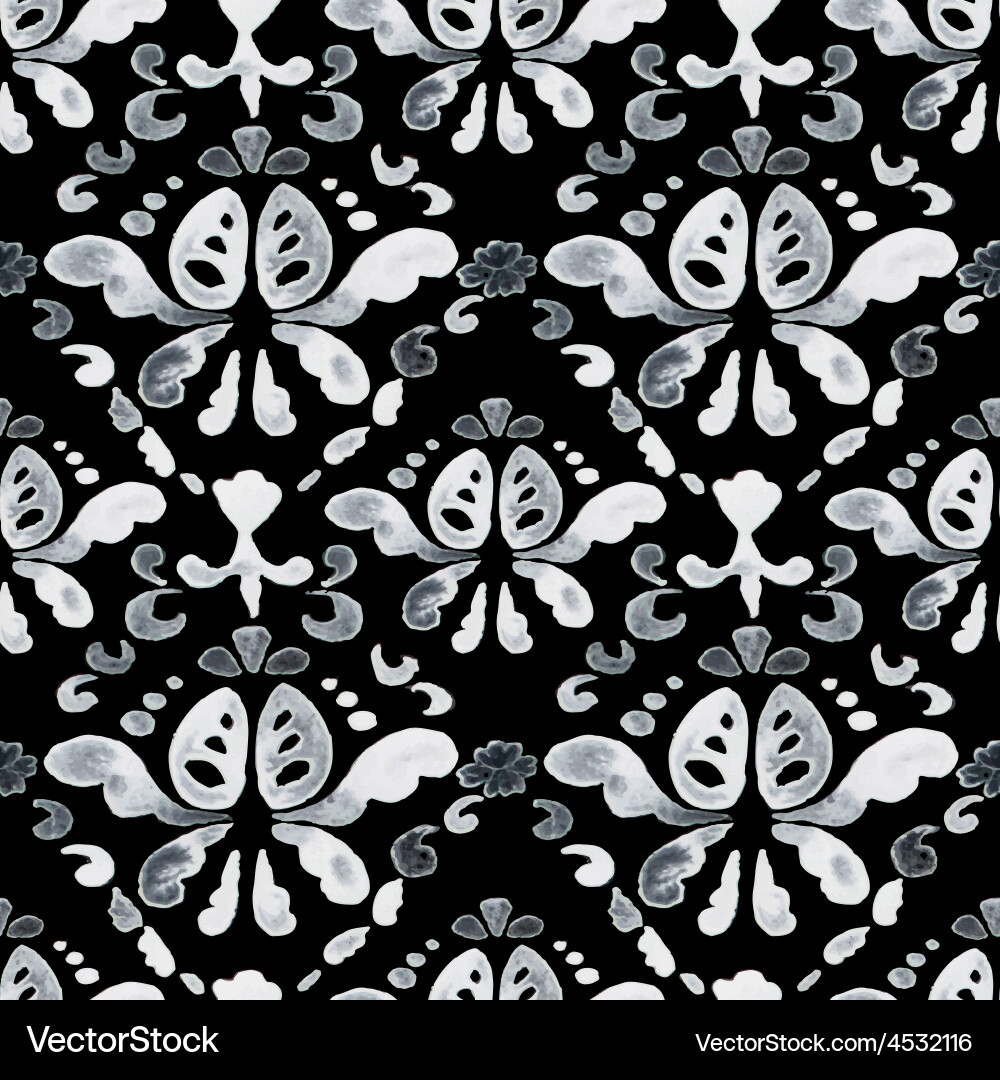 Damask seamless pattern vector image