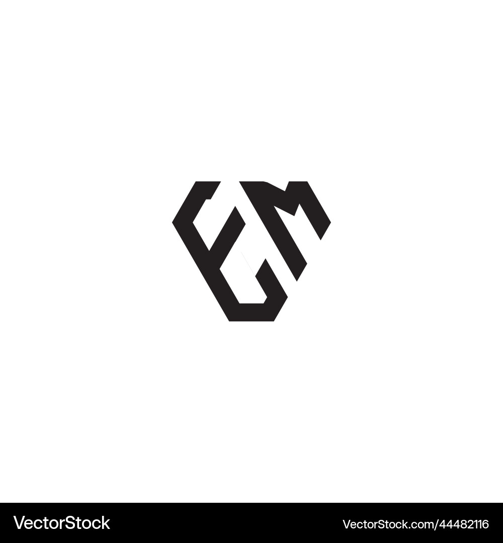 Em gym concept logo initial with high Em gym concept logo initial with high vector image