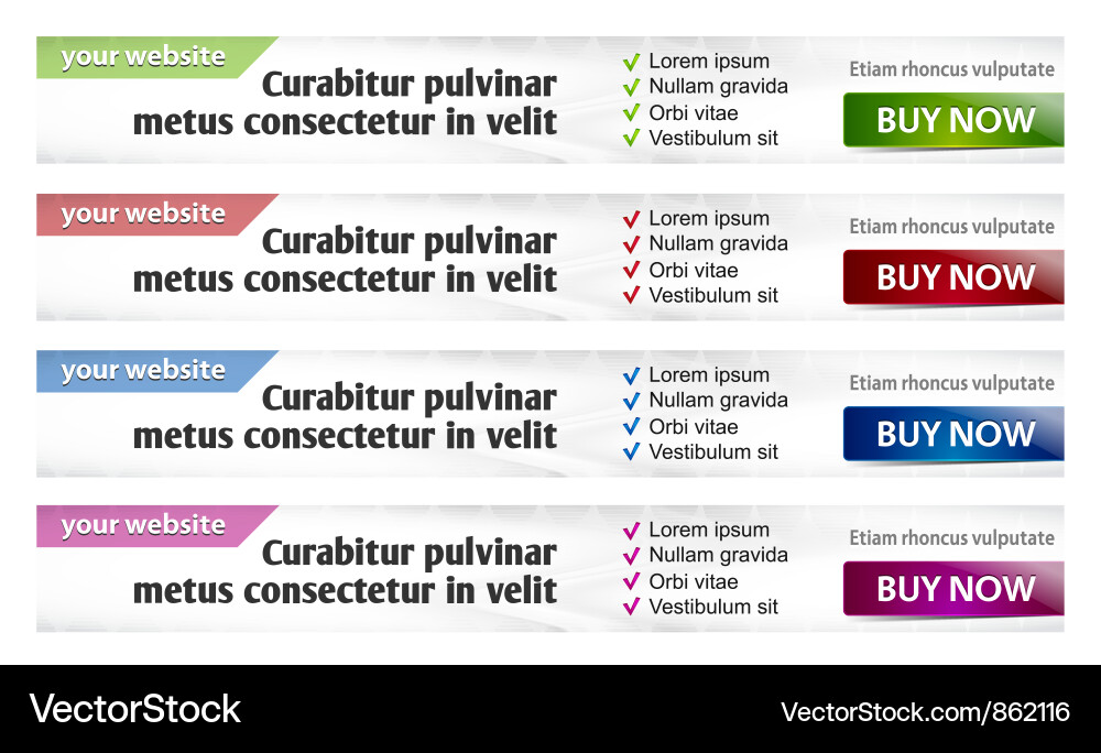 Glossy web banners set Vector Image