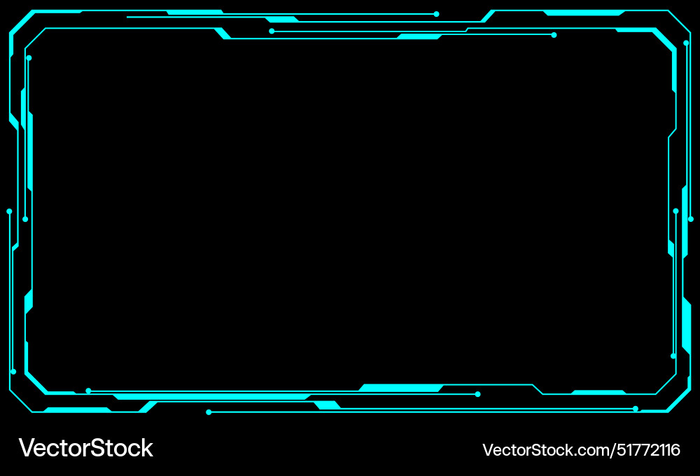 Hud frames blue user interface elements design Hud frames blue user interface elements design vector image