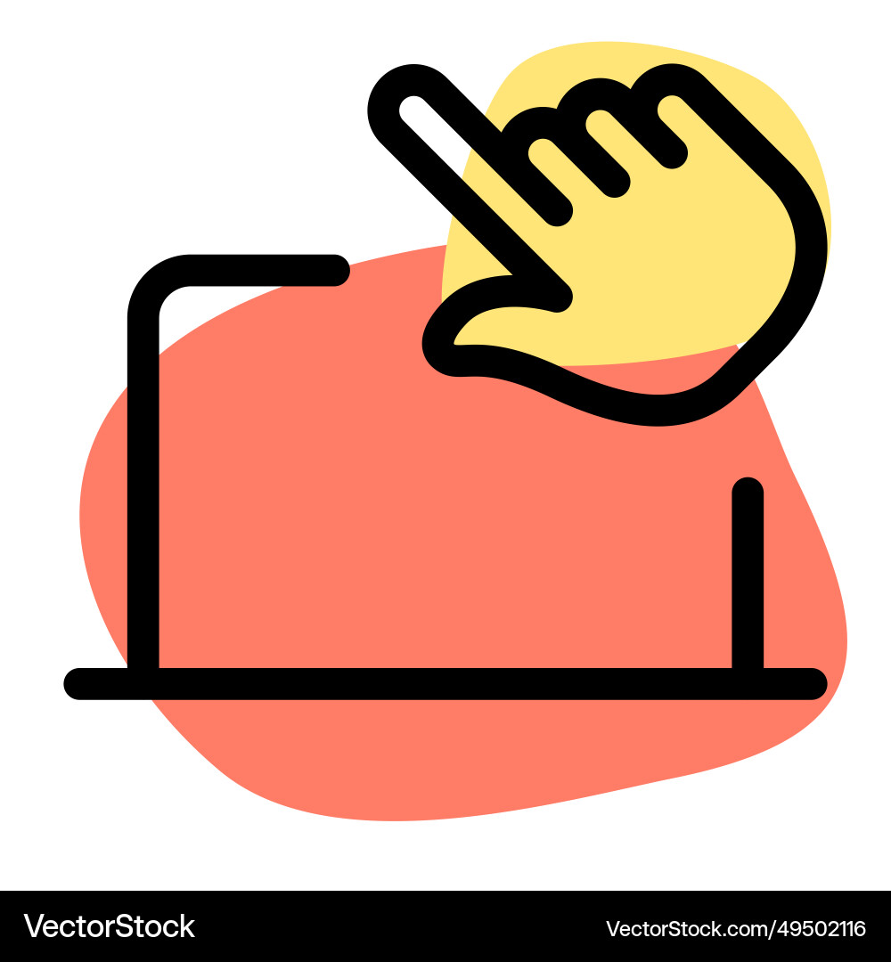 Laptops with touch screen interfaces vector image