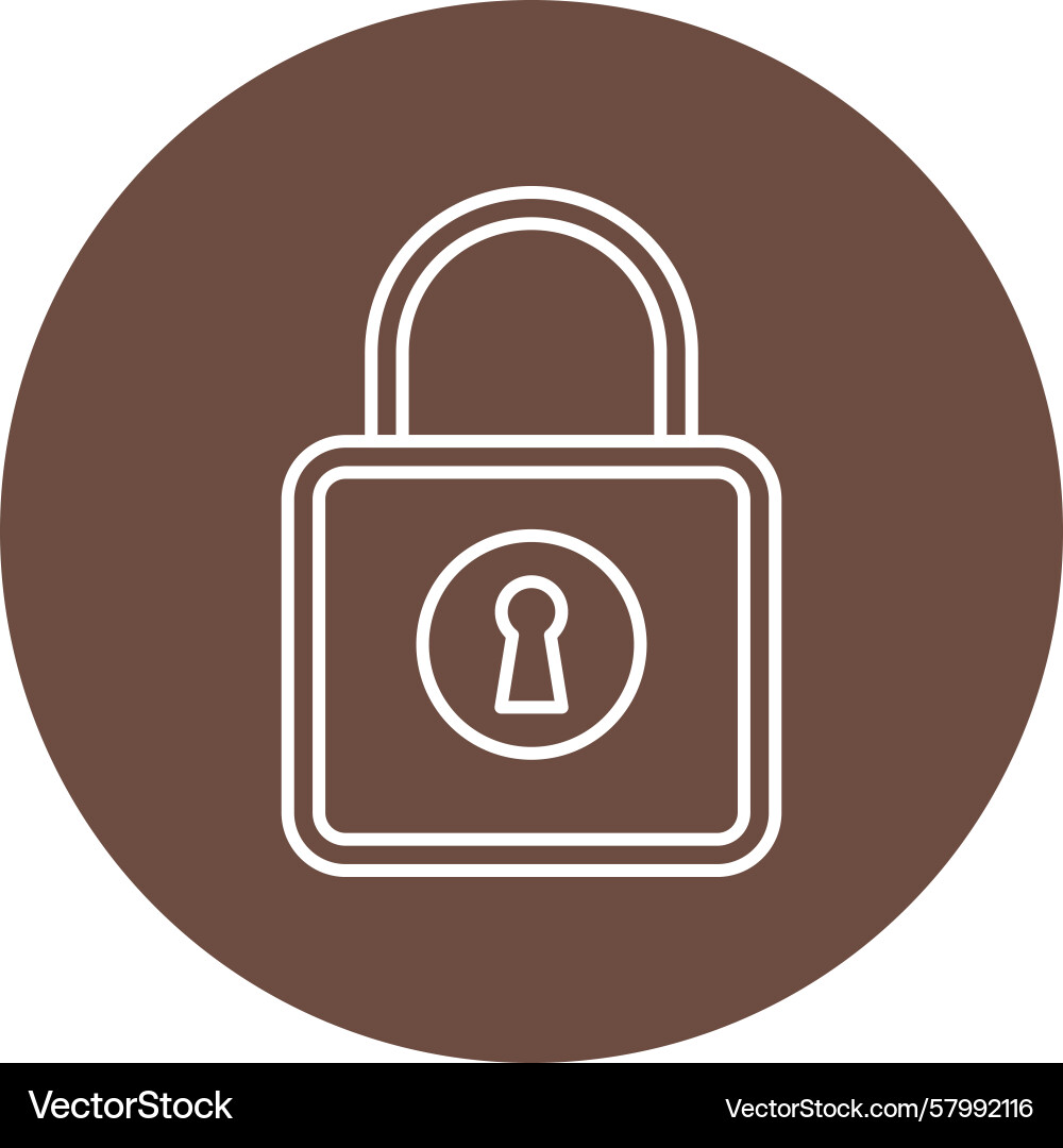 Lock line multi circle Vector Image
