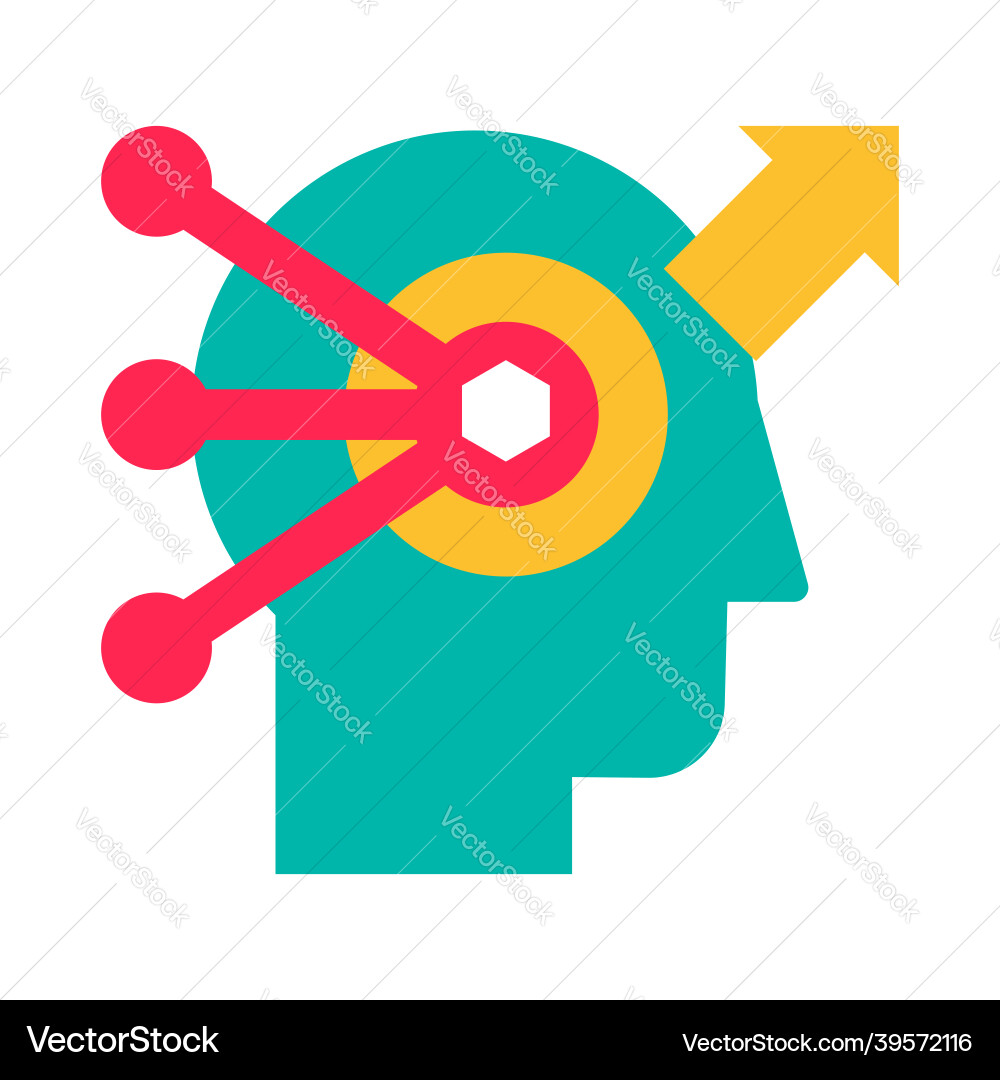 Problem solving and analysis flat icon Problem solving and analysis flat icon Vector Image