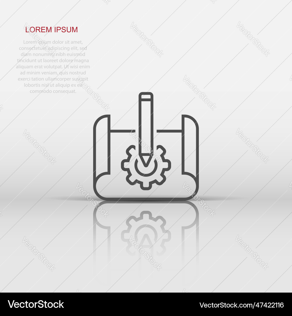 Prototype icon in flat style startup on white Vector Image