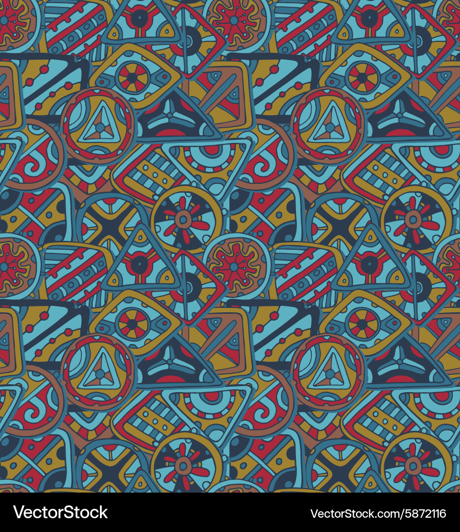 Seamless pattern with ethnic elements vector image