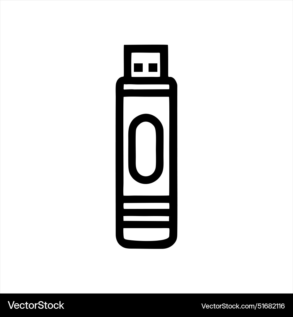 Simple usb flash disk with minimalist and modern Simple usb flash disk with minimalist and modern vector image