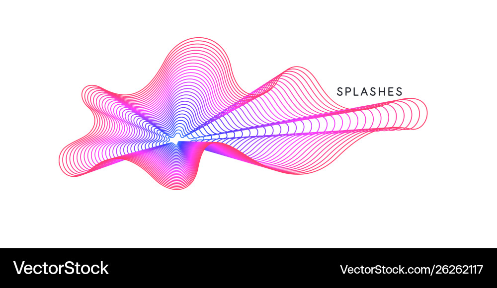 Abstract background with dynamic waves vector image