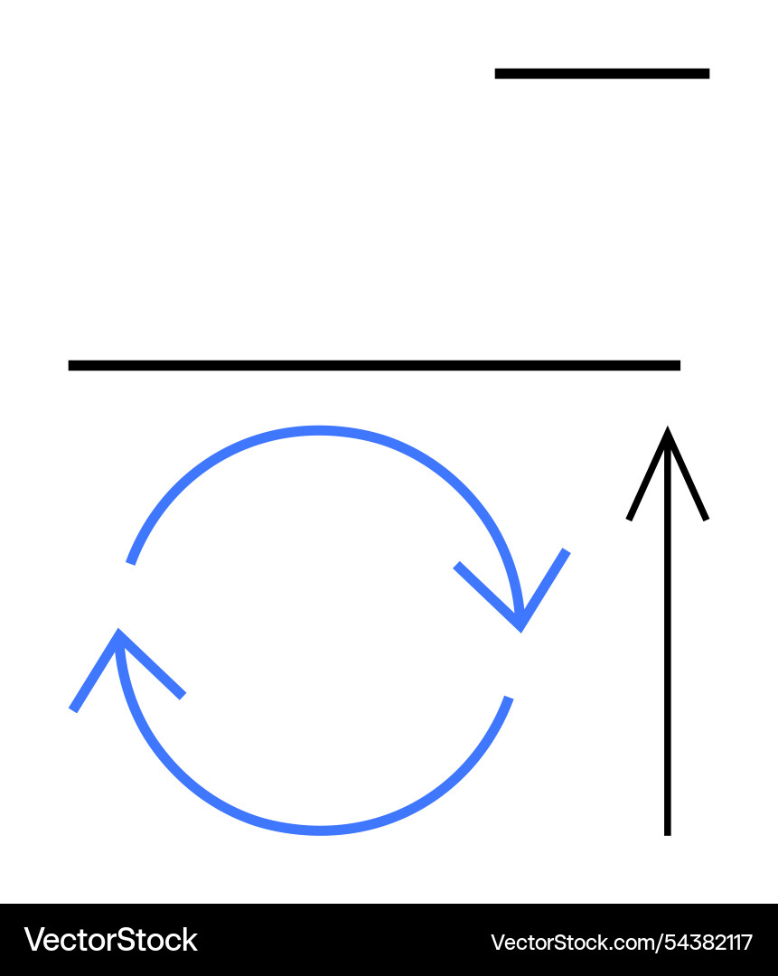 Arrows and lines representing direction rotation Arrows and lines representing direction rotation vector image