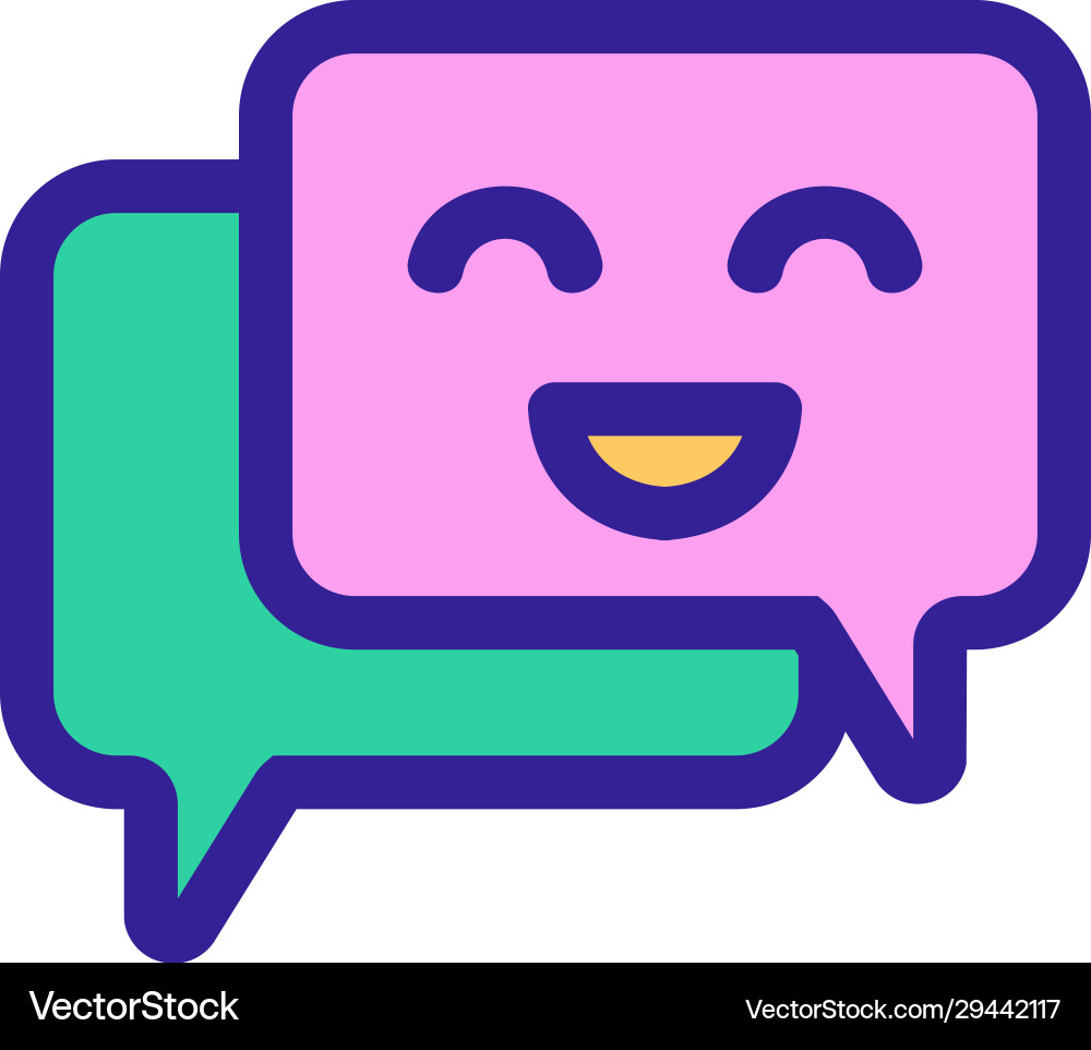 Chat bot icon isolated contour symbol Chat bot icon isolated contour symbol vector image