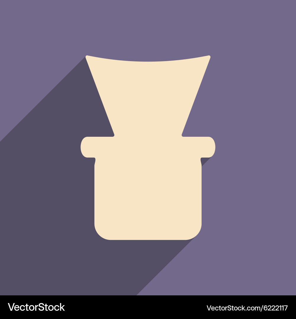 Flat with shadow icon and mobile application vector image