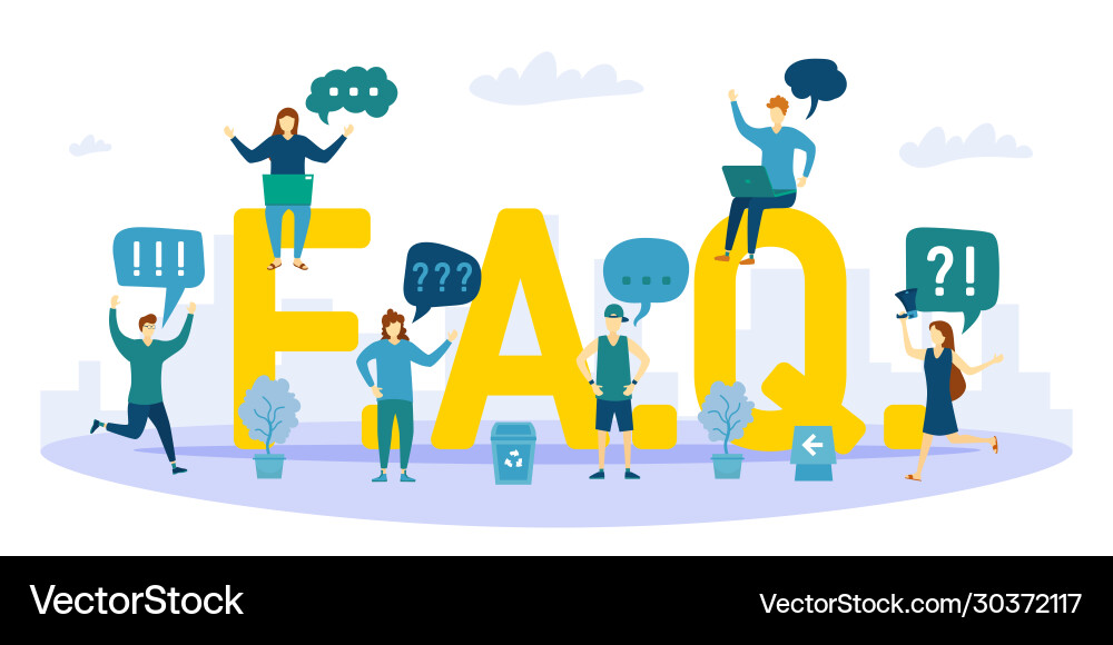 Frequently Asked Questions (FAQ) Vector Image