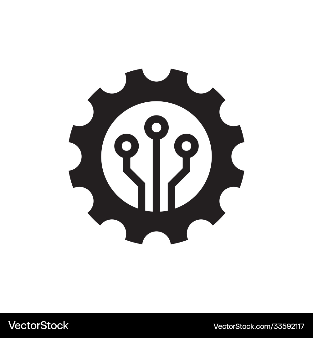 Gear Cogwheel Technology Icon Royalty Free Vector Image