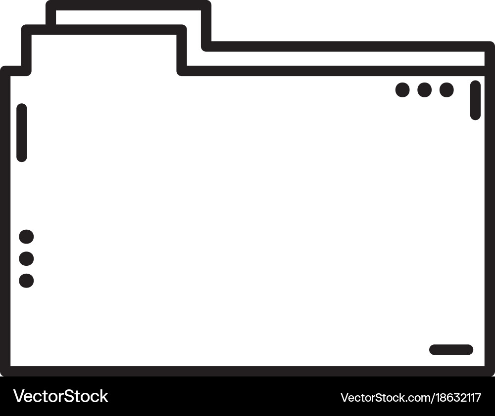 Line file folder to save documents information vector image