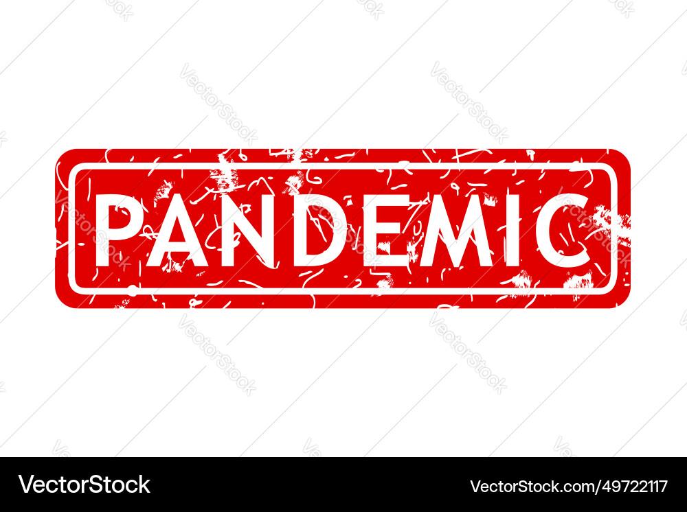 Pandemic simple rust dirty red rectangle vector image