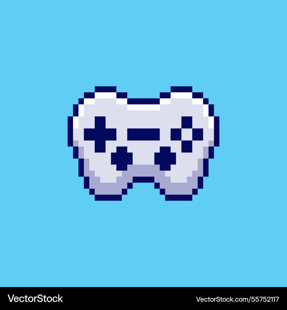 Pixel art game controller asset design Vector Image