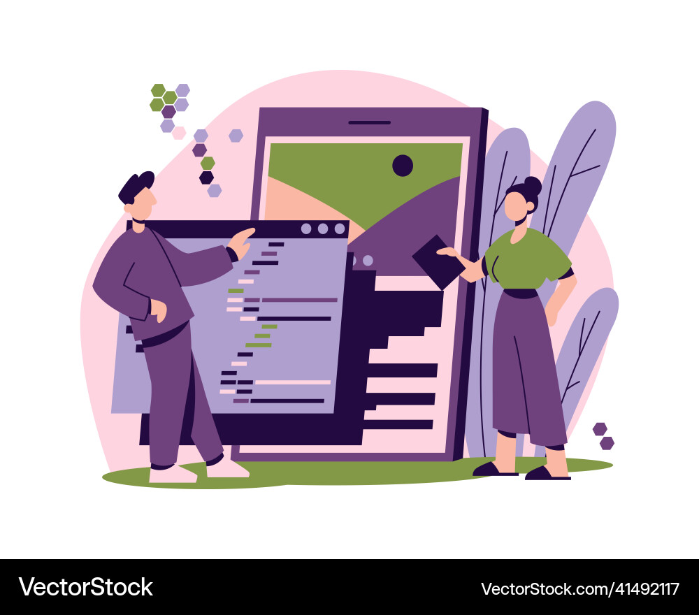 Presentation of software project app development Presentation of software project app development vector image