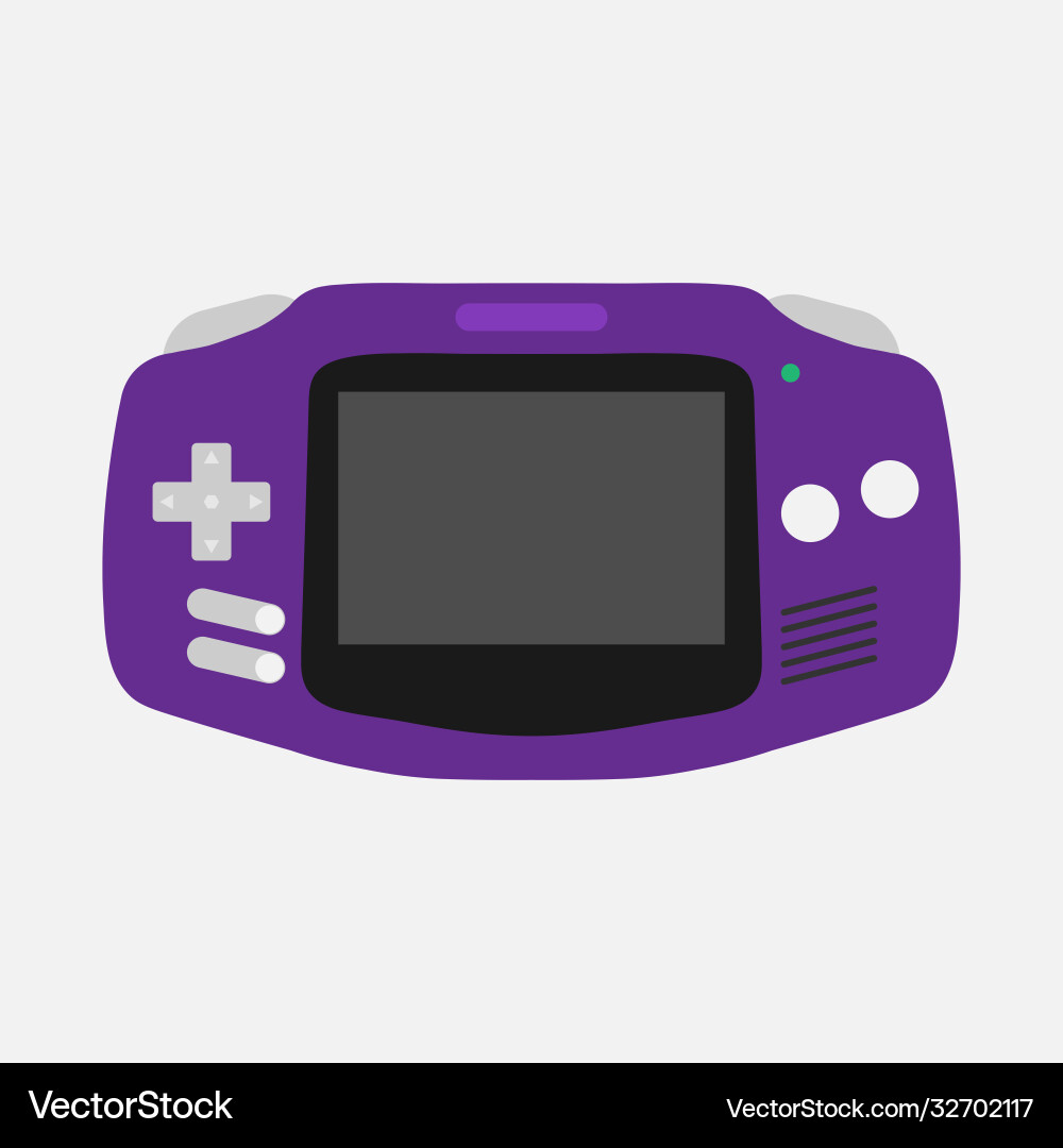 Retro handheld game console Retro handheld game console vector image
