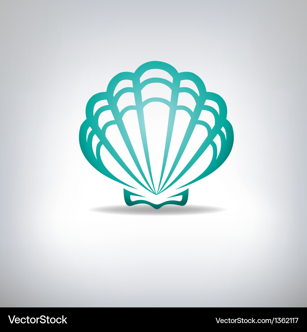 Scallop seashell Royalty Free Vector Image - VectorStock