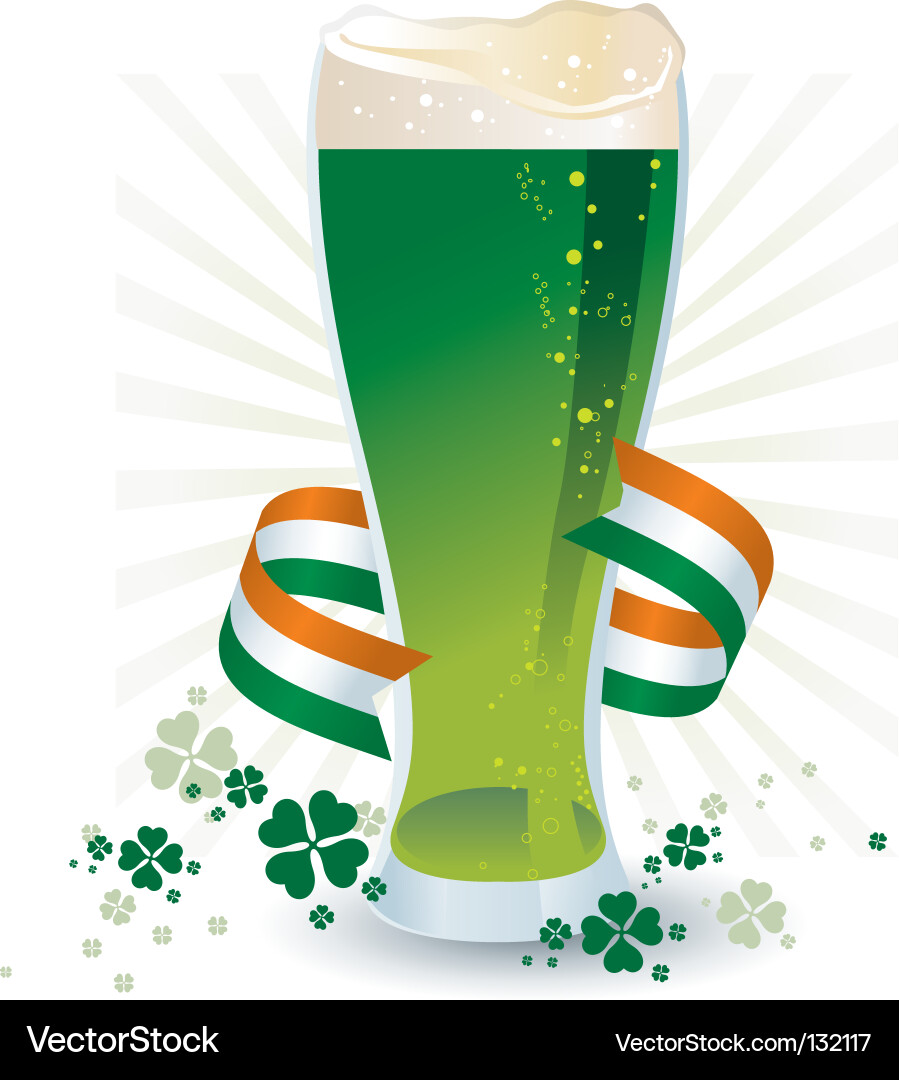 St patricks day beer vector image