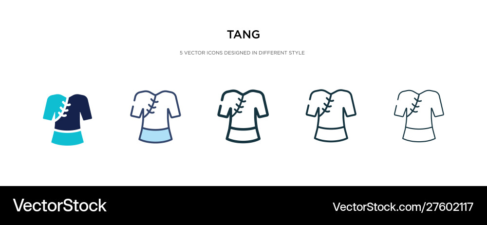 Tang icon in different style two colored vector image
